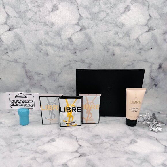 Yves Saint Laurent Other - Yves Saint Laurent Gift Set-Black Pouch,Libre Lotion,EDP,EDT-50ml,1.2ml-5pc-NEW